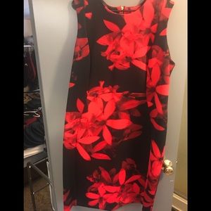 Calvin Klein body dress in black and red size 22